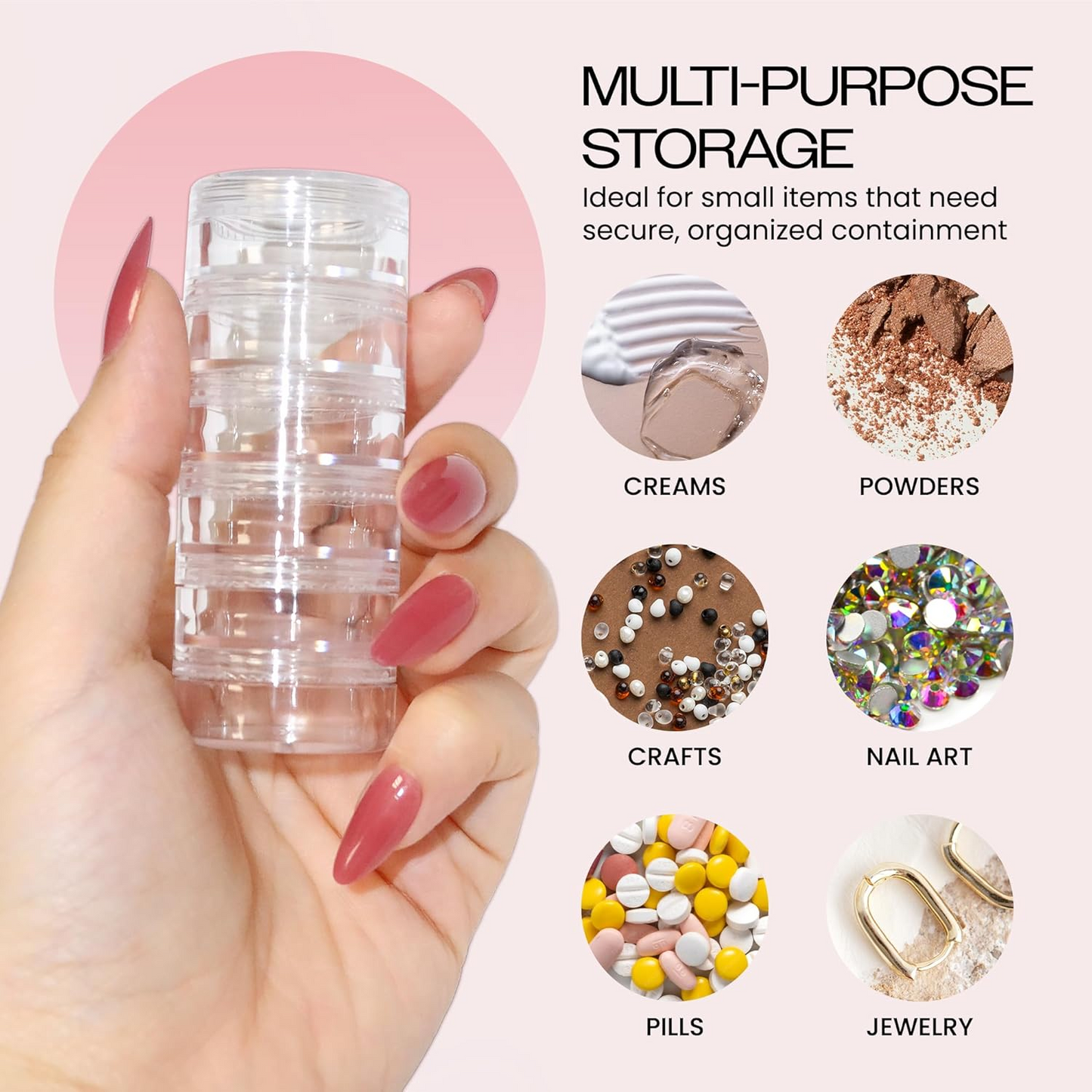 Multi-Layer Mini Jewellery Box – 5 Layer Transparent Organiser