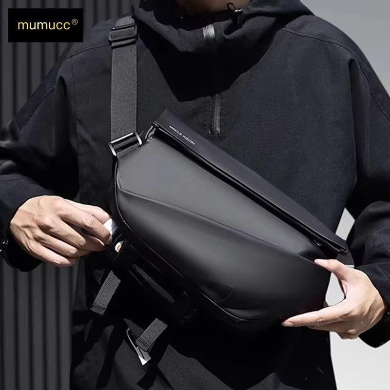 Multi-Pocket Crossbody & Waist Bag – Black