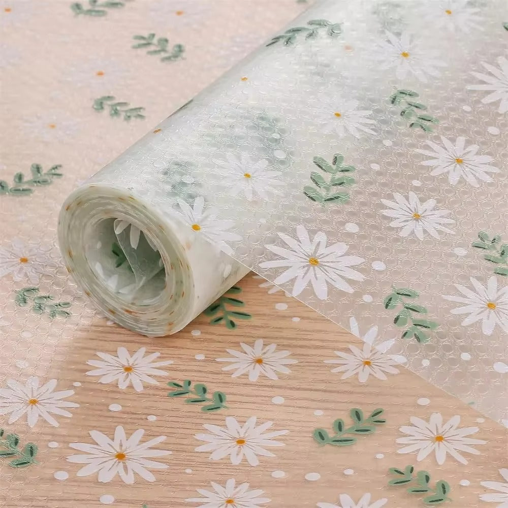 Non-Slip Anti-Dust Drawer & Shelf Liner Roll | Waterproof Floral sheet (45cm x 150cm) BUY 1 GET 1 FREE