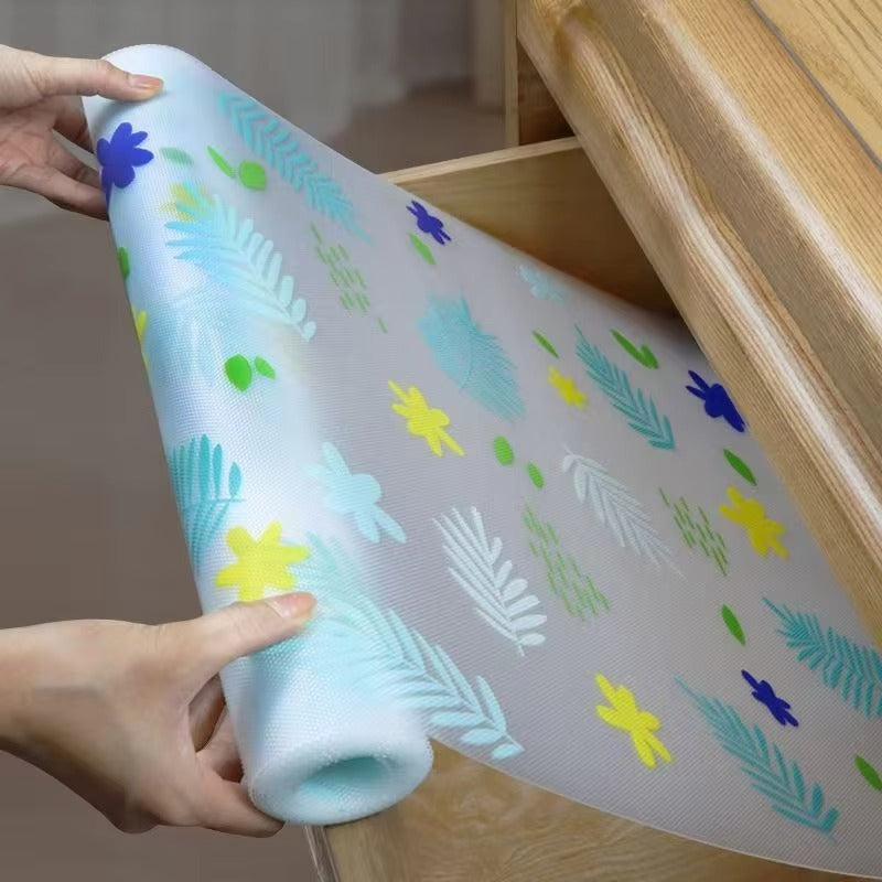 Non-Slip Anti-Dust Drawer & Shelf Liner Roll | Waterproof Floral sheet (45cm x 150cm) BUY 1 GET 1 FREE