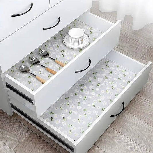 Non-Slip Anti-Dust Drawer & Shelf Liner Roll | Waterproof Floral sheet (45cm x 150cm) BUY 1 GET 1 FREE