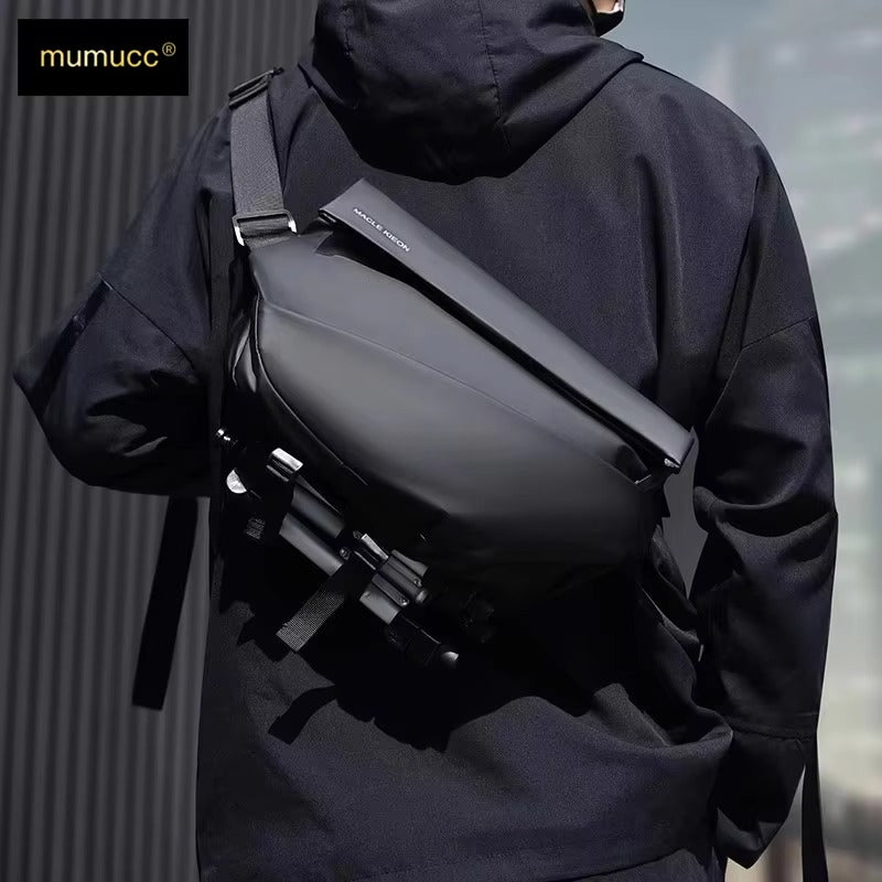 Multi-Pocket Crossbody & Waist Bag – Black