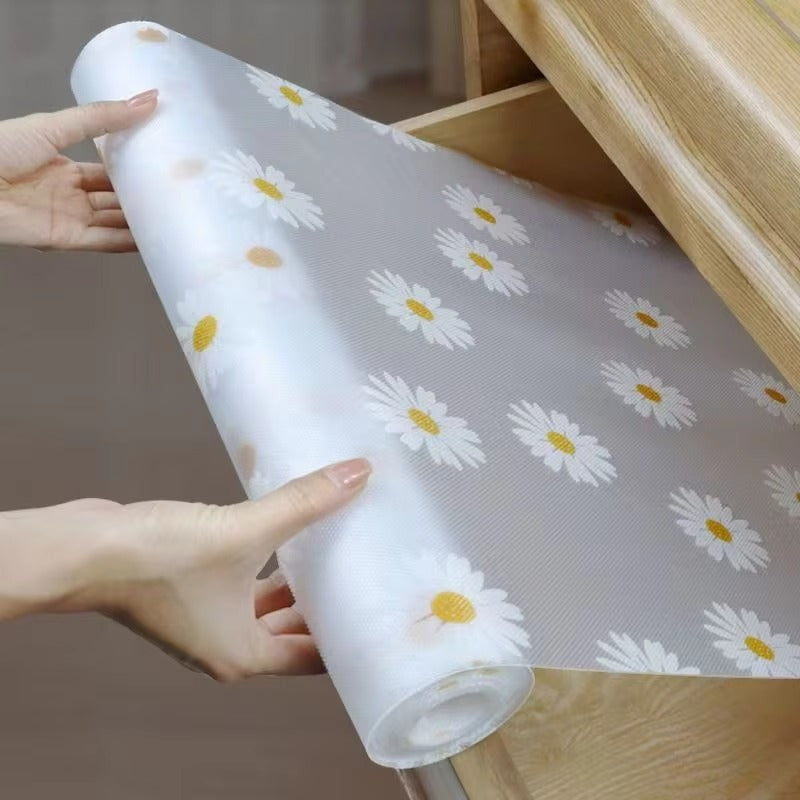 Non-Slip Anti-Dust Drawer & Shelf Liner Roll | Waterproof Floral sheet (45cm x 150cm) BUY 1 GET 1 FREE