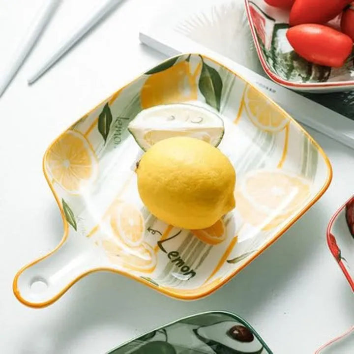 Danny Home Floral Porcelain Mini Baking Dish With Handle