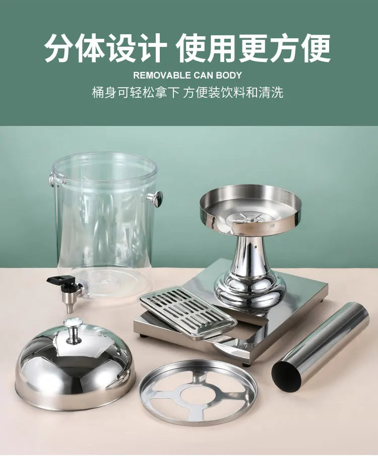 Acrylic & Steel Double Juice Dispenser