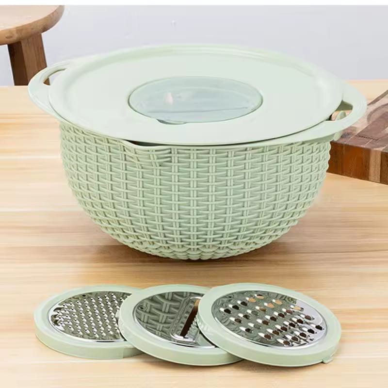 Multifunctional Stainless Steel Stainer & Drain Basket Bowl Set
