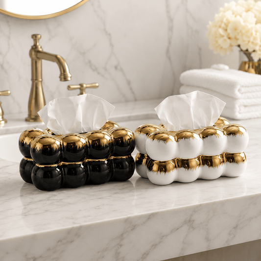 Luxury Bubble Ceramic Tissue Box Holder