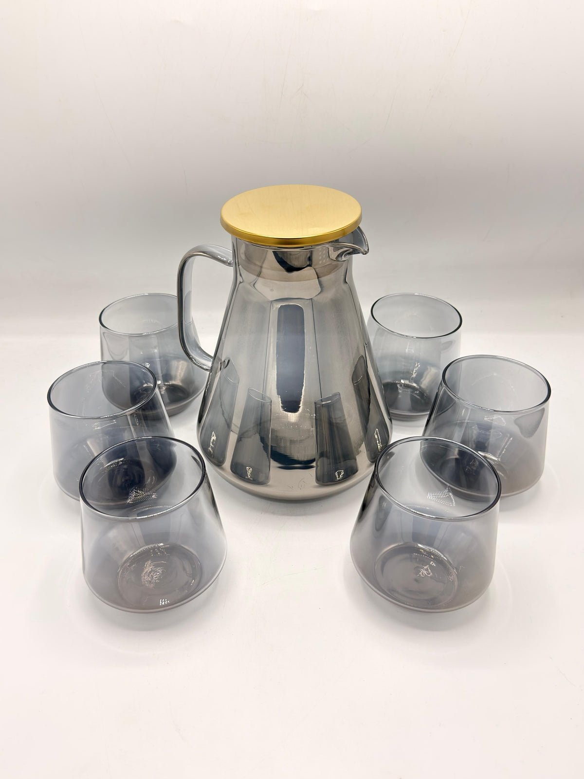 Iridescent Glass Pitcher & Glass Set