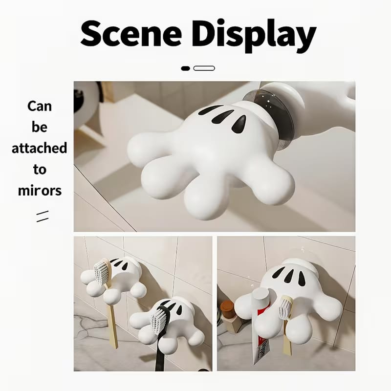 PalmGrip™ Cute Suction Cup Bathroom Hook | Towel, Toothbrush & Cable Organizer