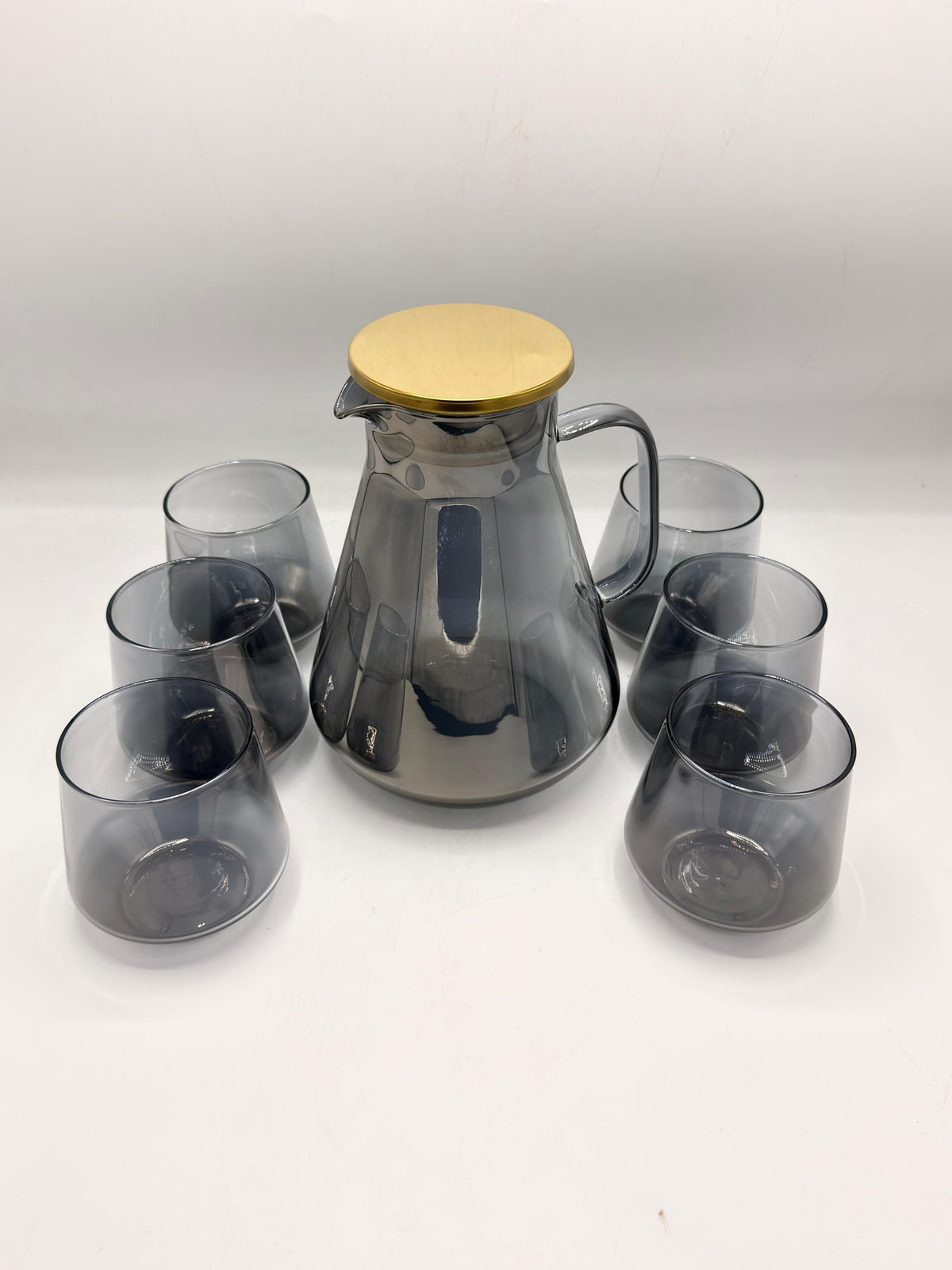Iridescent Glass Pitcher & Glass Set