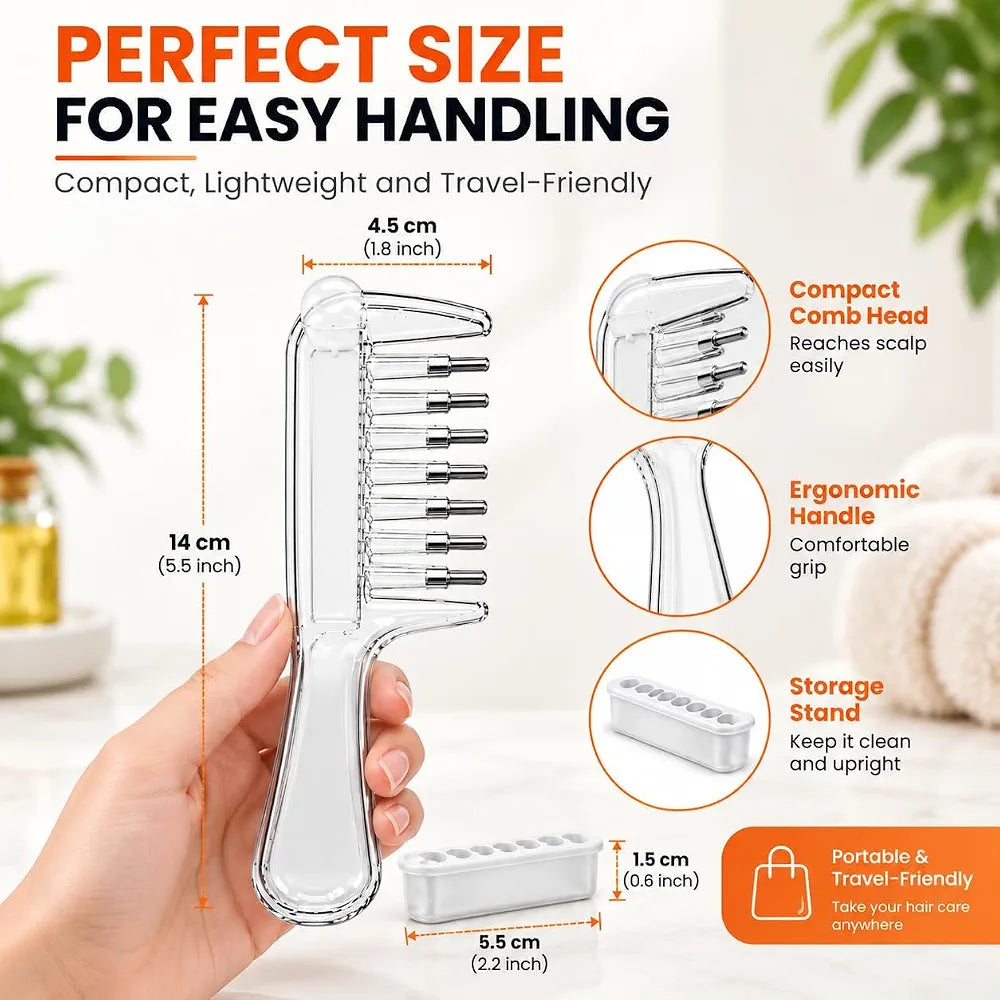 Transparent Hair Scalp Applicator Comb