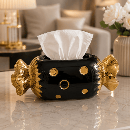 Elegant Luxury Candy Shape Ceramic Tissue Box