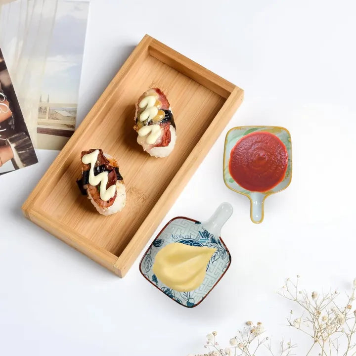 Danny Home Floral Porcelain Mini Baking Dish With Handle