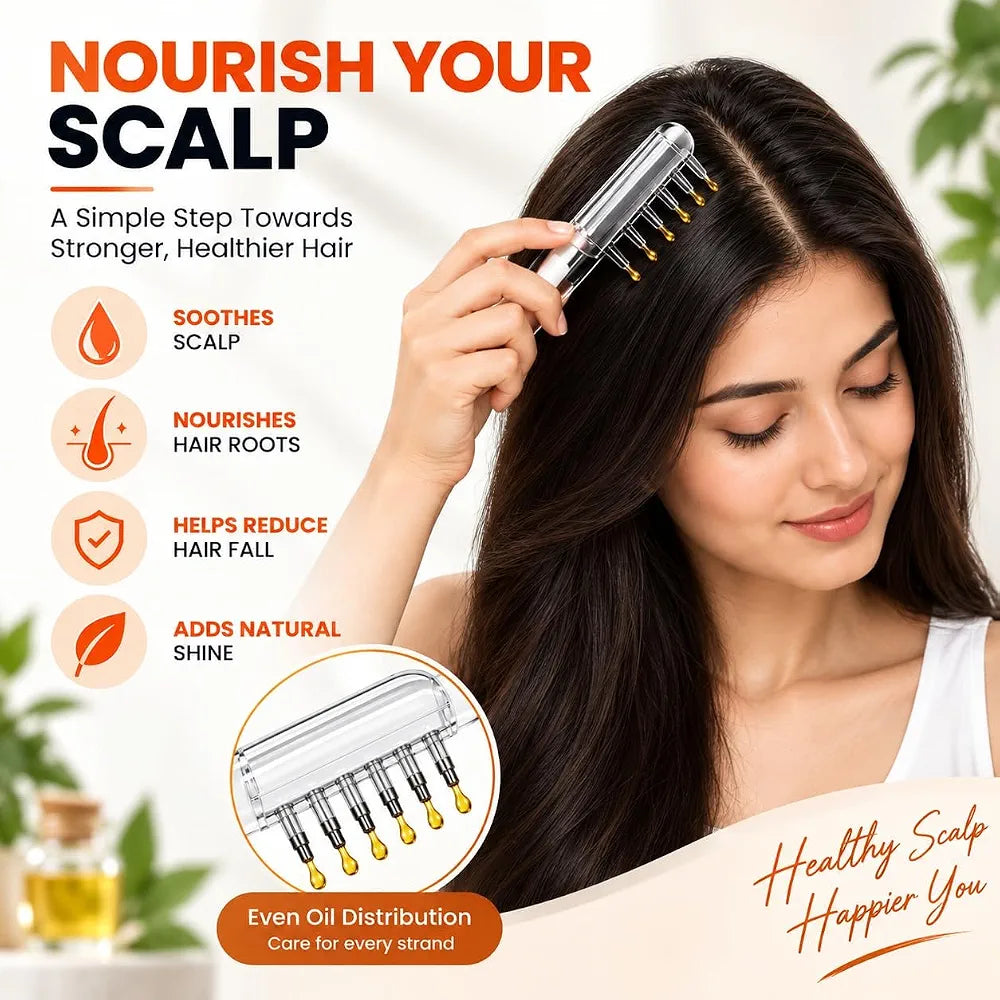 Transparent Hair Scalp Applicator Comb