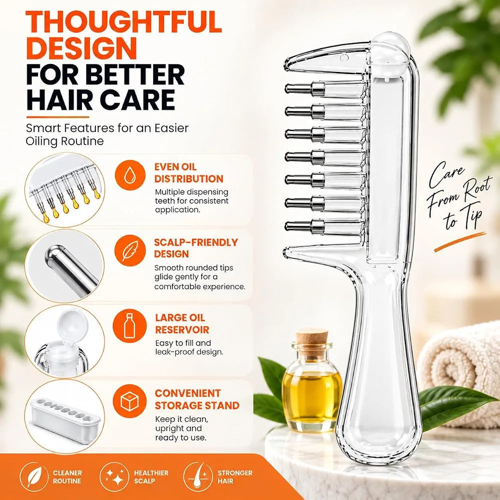 Transparent Hair Scalp Applicator Comb