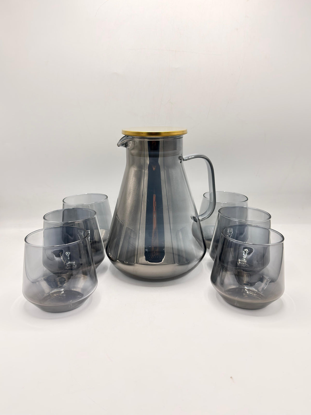 Iridescent Glass Pitcher & Glass Set