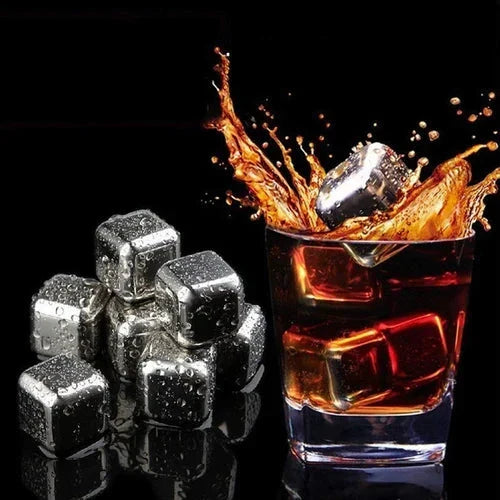 8 Pcs Stainless Steel Ice-Cubes